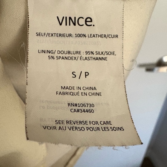 Vince Cream Textured Short Sleeve Blouse - Picture 2 of 4